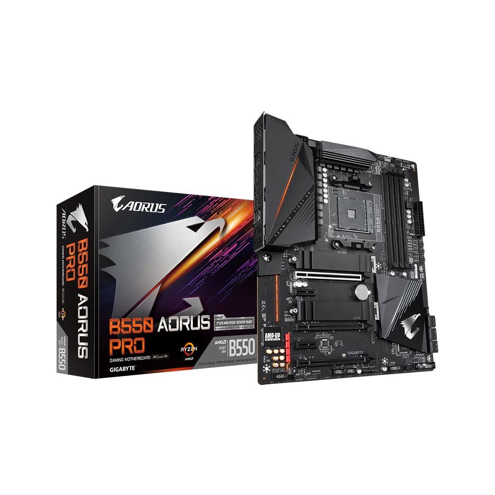 Gigabyte AMD B550 AORUS Motherboard with True 12+ 2 Phases Digital VRM, Fins-Array Heatsink, Direct-Touch Heatpipe, Dual PCIe 4.0-3.0 x4 M. 2 with Thermal Guards, 2.5GbE LAN, RGB FUSION 2.0, Q-Flash Plus