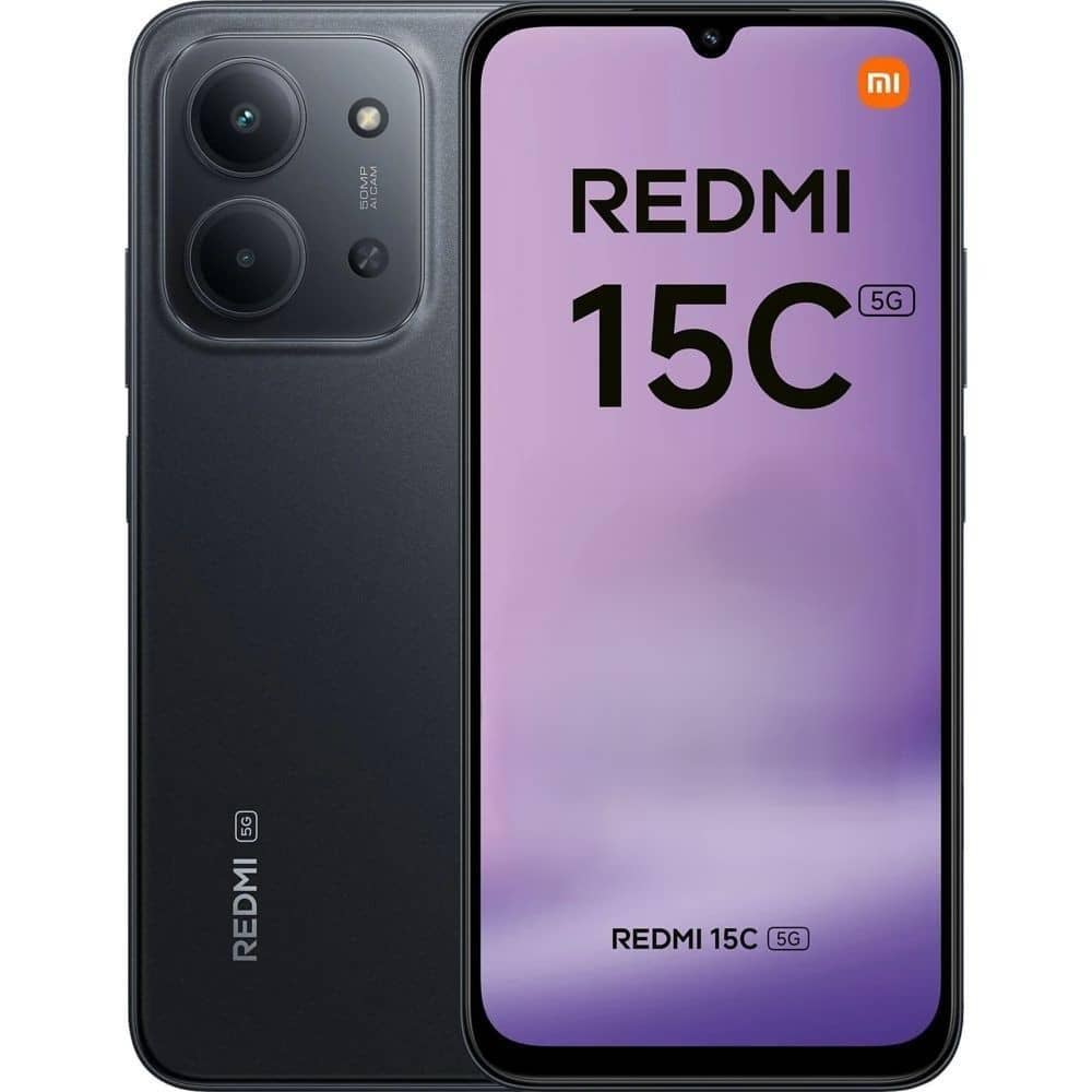 Xiaomi Redmi 15C 8GB 5G Smartphone, Midnight Black, 256 GB