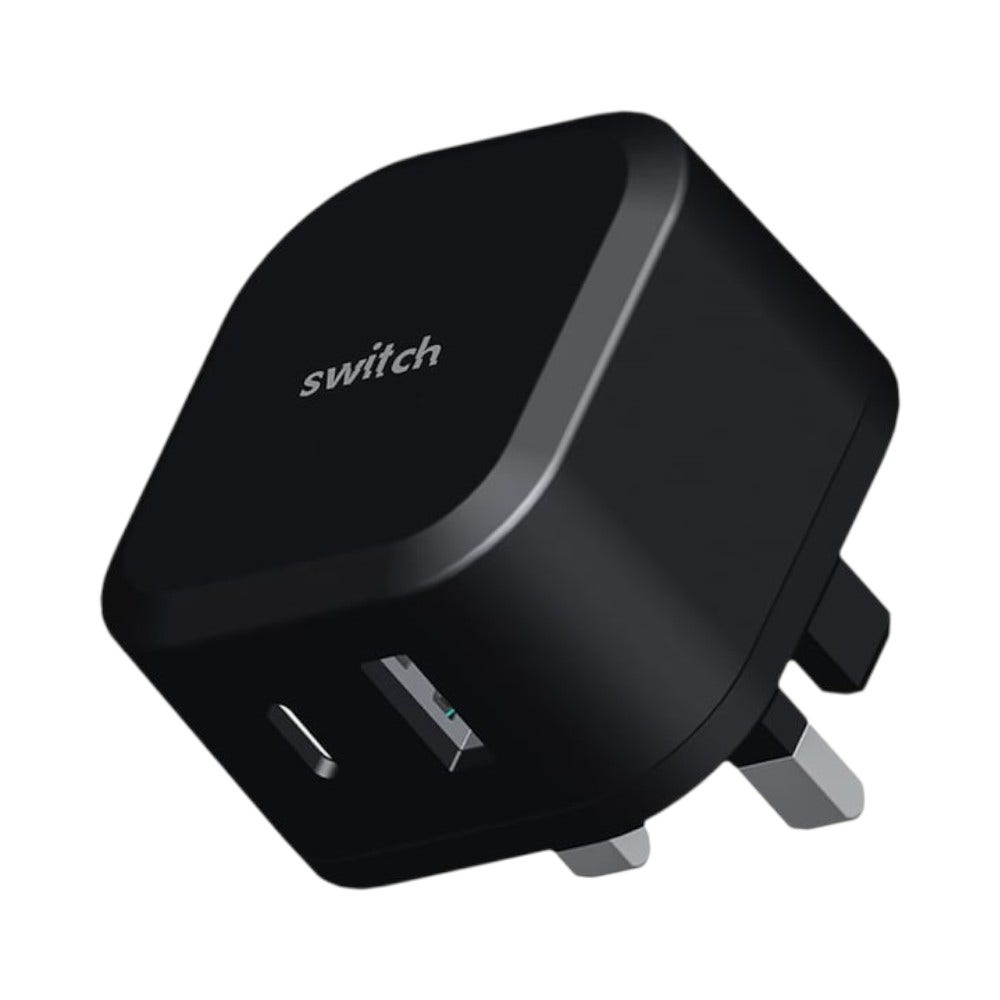 Switch Dual Port Wall Charger, Black (ACSWTTCB120BLK)