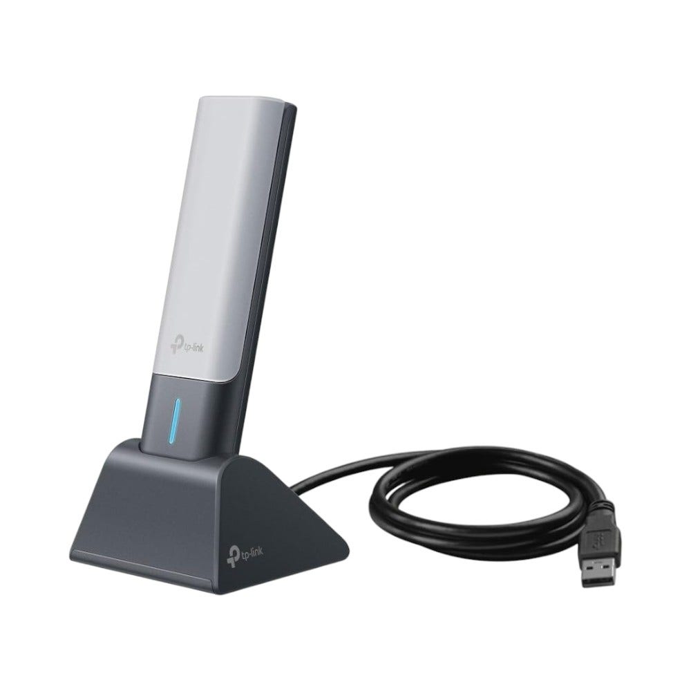 TP-Link Powerful AX3000 High Gain WiFi Stick 6 Wireless Network Adapter with 2.4GHz 5GHz High Gain Dual Antennas WPA3 Windows 11/10, Silver (Archer TX50UH)