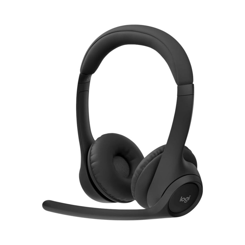Logitech Zone 300 Wireless Bluetooth Headset With Noise-Cancelling Microphone, Compatible with Windows, Mac, Chrome, Linux, iOS, iPadOS, Android, Black (981-001407)