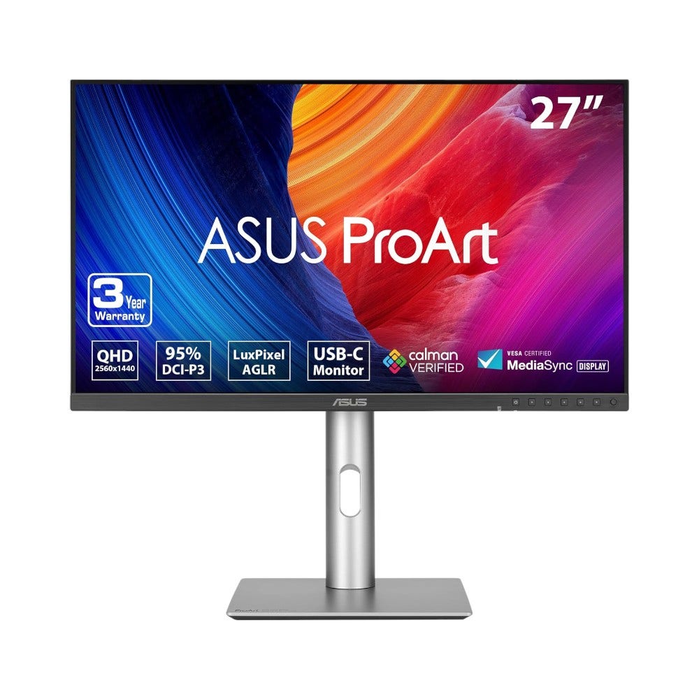 ASUS ProArt 27-inch IPS QHD (2560 x 1440) 100Hz Professional Monitor [PA278CFRV]