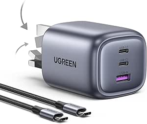 UGREEN Nexode S 100W PD GaN Charger 3C 1A UK - Gray (X565-45226)