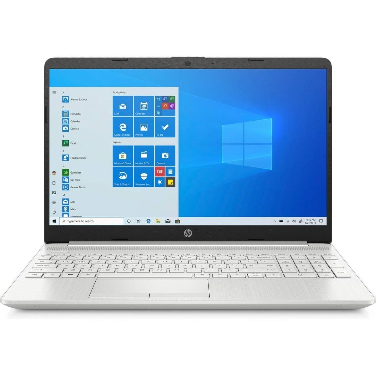 HP 15-dw2083ne Laptop, 15.6 inches FHD, 10th Gen Intel® Core™ i5 processor, 8GB RAM, 1TB HDD - 128GB SSD, NVIDIA GeForce MX130 2GB, Windows 10 Home, EN-AR KB, Silver (Display/Open Unit)
