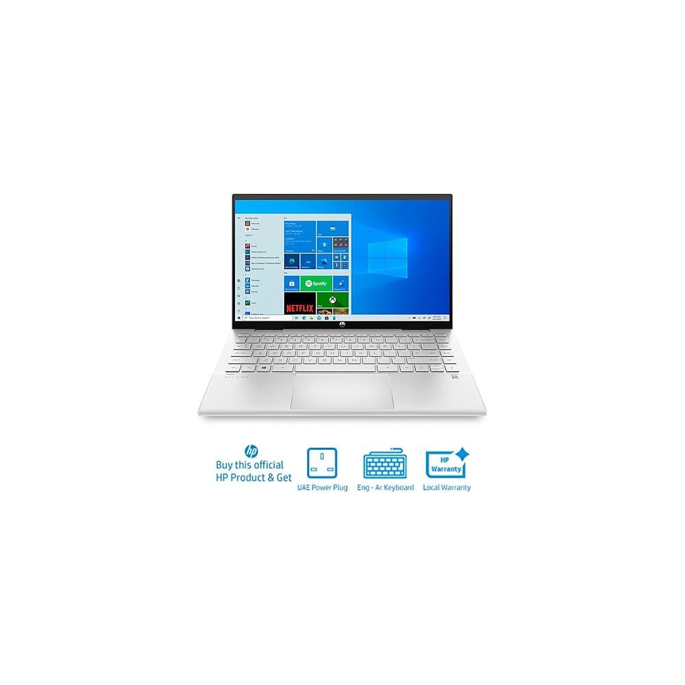 HP Pavilion X360 14-DY0011NE, Core i5-1135G7, 8GB RAM, 512GB SSD, Intel Iris Xe Graphics, 14" FHD Convertible Laptop, Silver