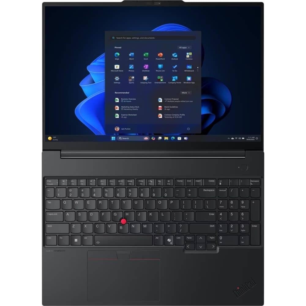 Lenovo ThinkPad E16 Gen 3 Intel Core Ultra 5-225U 16GB RAM 512GB SSD Intel Graphics 16-Inch WUXGA Windows 11 Pro Laptop – Black (21SR005MGR+ANC) - Image 4