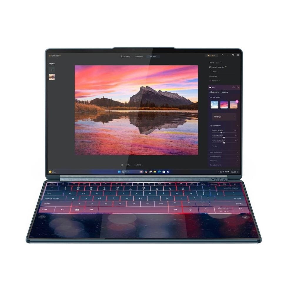 Lenovo Yoga Book 9 14IAH10 AI Intel Core Ultra 7-255H 32GB RAM 1TB SSD Intel Arc 140T GPU Graphics 14 inch 2.8K Windows 11 Home Laptop - Tidal Teal [Yoga Book9-83KJ000MAX]