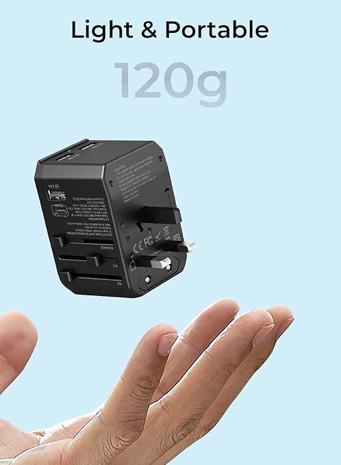 Glassology 4-Port Universal Adapter 45 Watts - Black (GTUTA02-CON) - Image 4