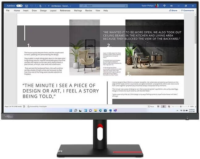 Lenovo ThinkVision S27i-30 27" FHD IPS WLED 4ms (GtG) 100Hz Monitor [63DFKAT4UK]