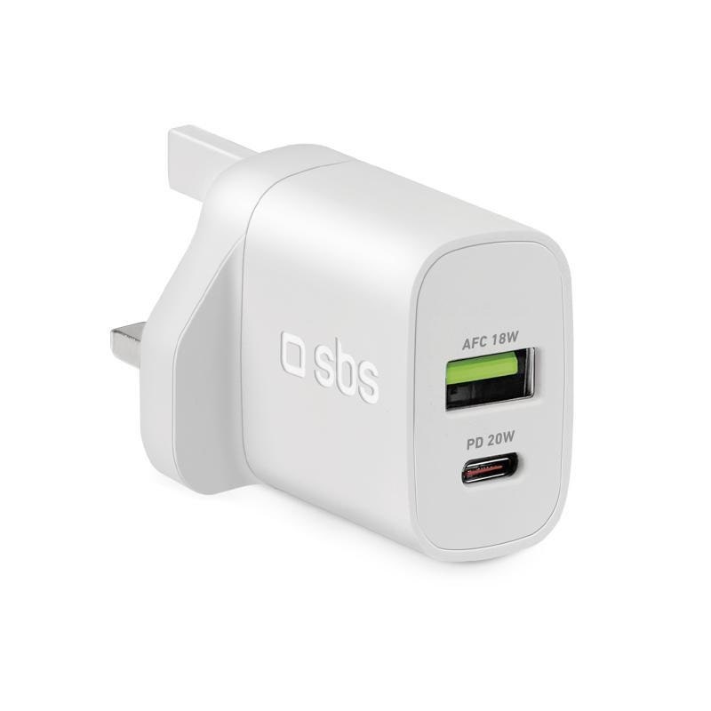SBS PD 20W Ultra Fast Wall Charger - White (TETRPD20WUK)
