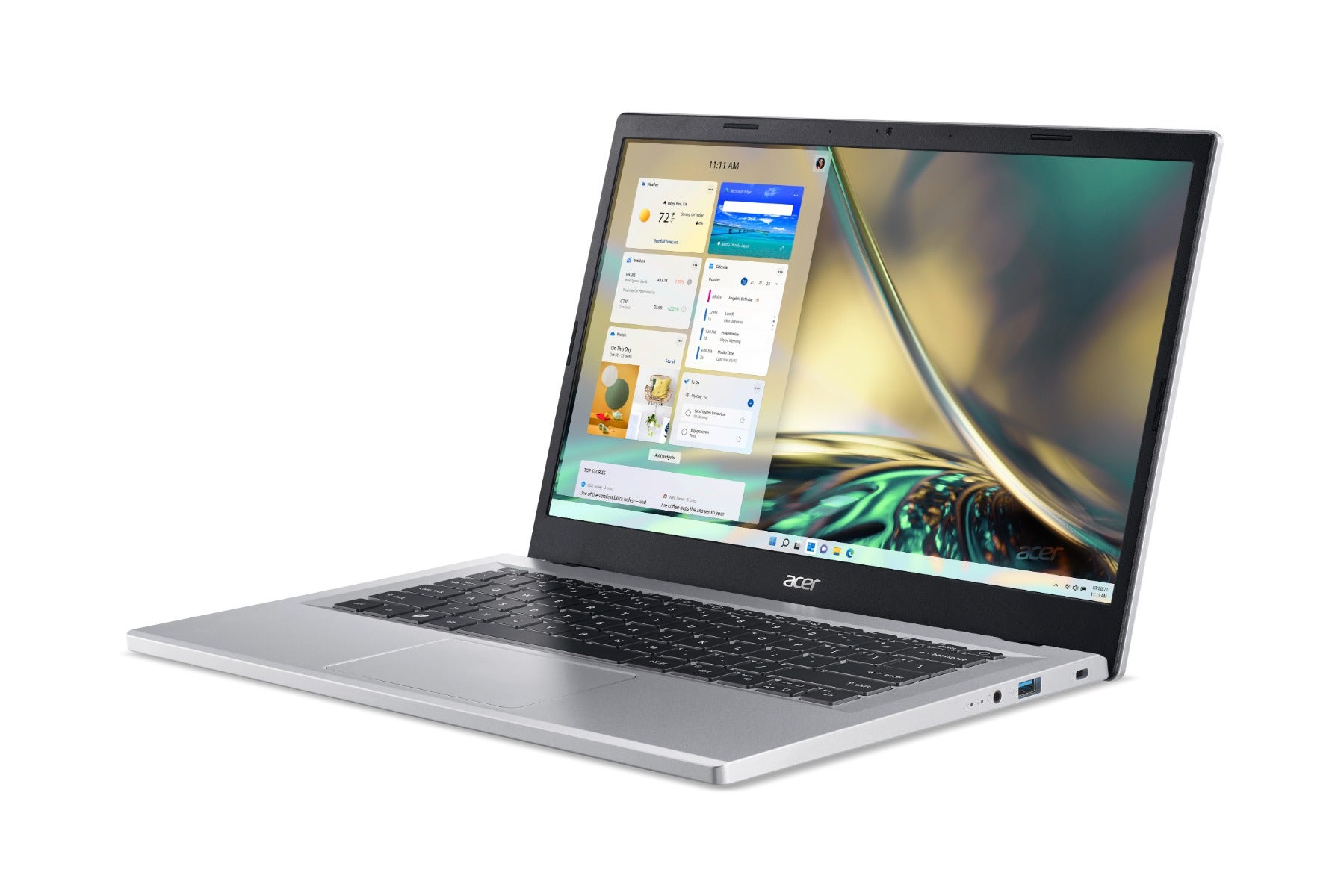 ASUS Aspire 3 NX.KMKEM.007 Intel Core i3-N305 8GB RAM 256GB SSD Shared Graphics 14" Laptop - Silver (A314-36-30GB-NX.KMKEM.007) - Image 3