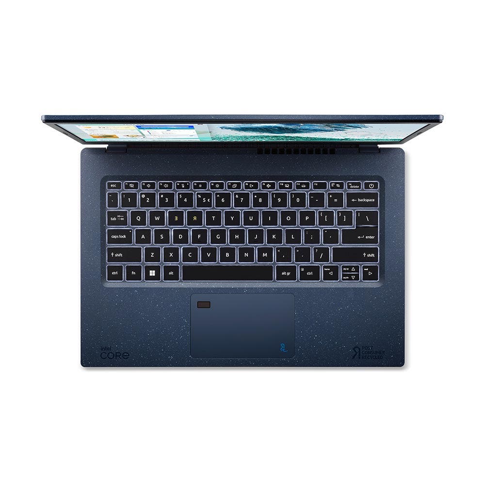 Acer Aspire Vero (2022) Laptop, 12th Gen Intel Core i5-1235U 14inch FHD 8GB RAM 512GB SSD Shared Windows 11 Home English & Arabic Keyboard Blue (AV14-51-58AK-NX.KBNEM.001) - Image 3