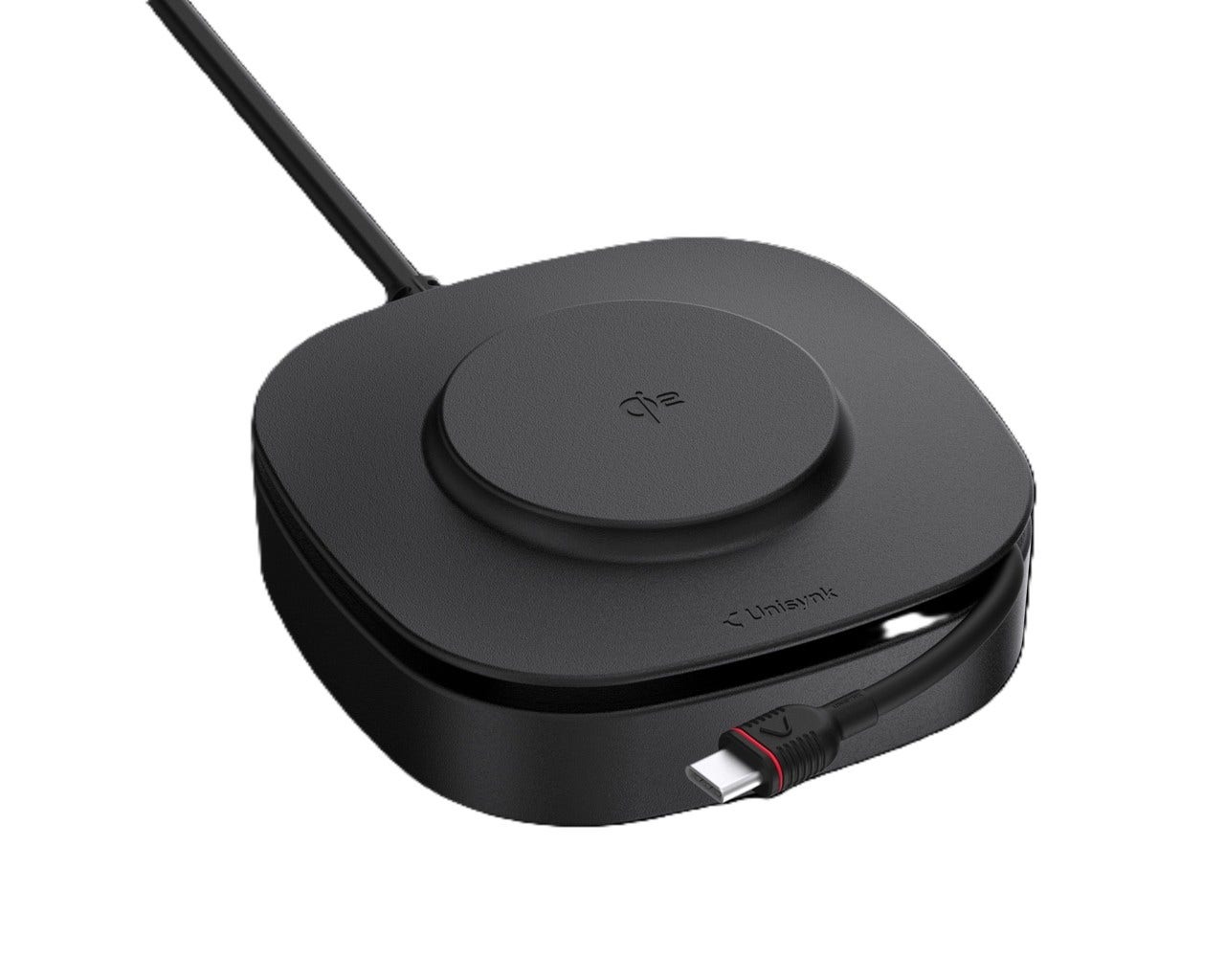 Unisynk USB-C Laptop/Qi2 2-in1 Charger 80W Black [ACUYK80WQI2BLK10459]