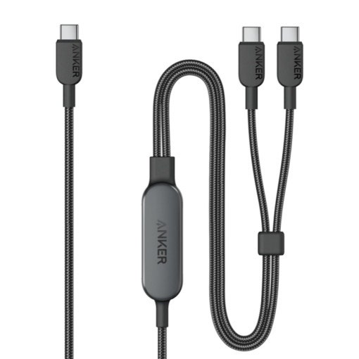 Anker 2-in-1 USB-C to USB-C Charging Cable – Black (ANK-A8895H12)