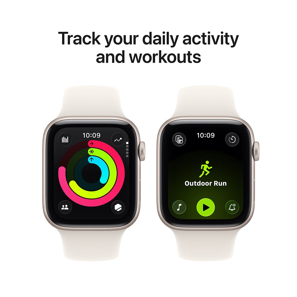 Apple Watch SE 3 GPS 40mm Starlight Aluminium Case with Starlight Sport Band - S/M (MEH34AF/A) - Image 6