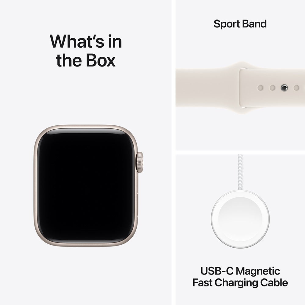 Apple Watch SE 3 GPS 40mm Starlight Aluminium Case with Starlight Sport Band - S/M (MEH34AF/A) - Image 8