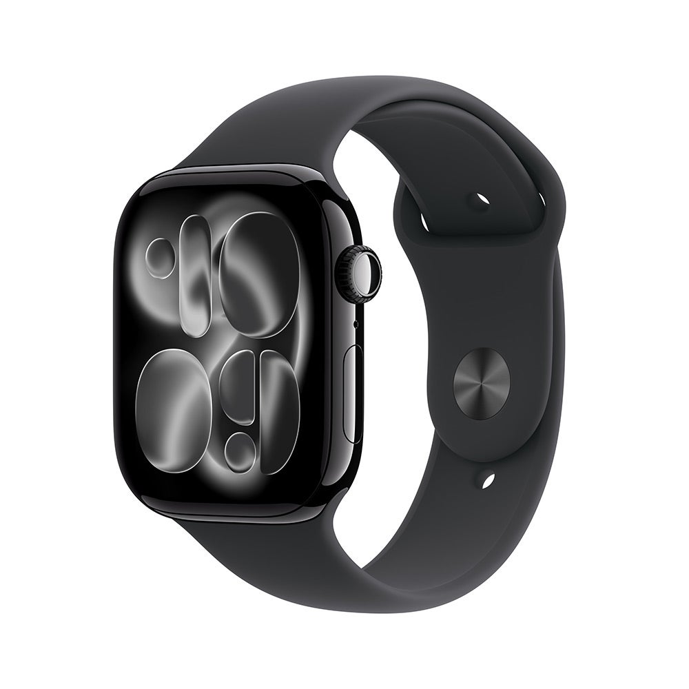 Apple Watch Series 11 GPS 46mm Jet Black Aluminium Case with Black Sport Band - S/M (MEUW4AF/A)