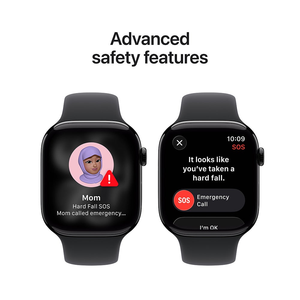 Apple Watch Series 11 GPS 46mm Jet Black Aluminium Case with Black Sport Band - S/M (MEUW4AF/A) - Image 6
