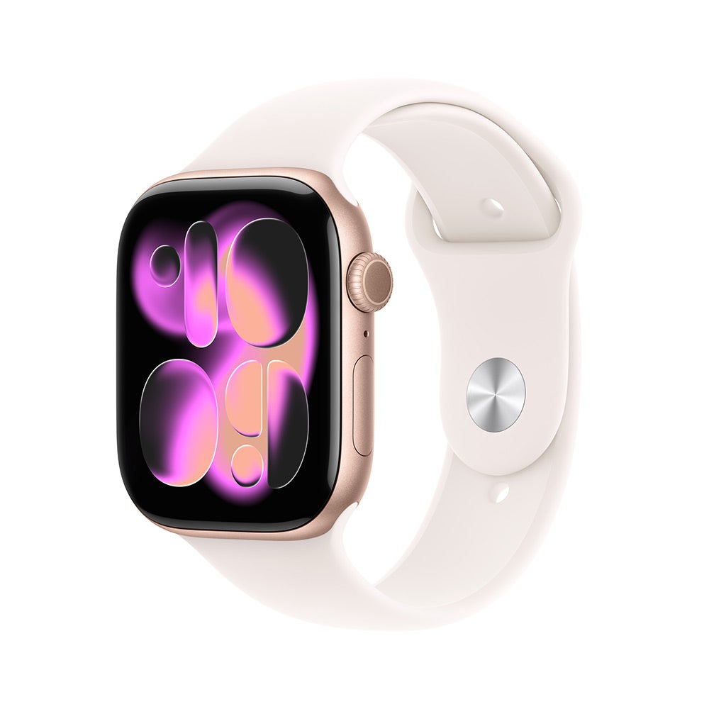 Apple Watch Series 11 GPS 46mm Rose Gold Aluminium Case with Light Blush Sport Band - M/L (MEV74AF/A)