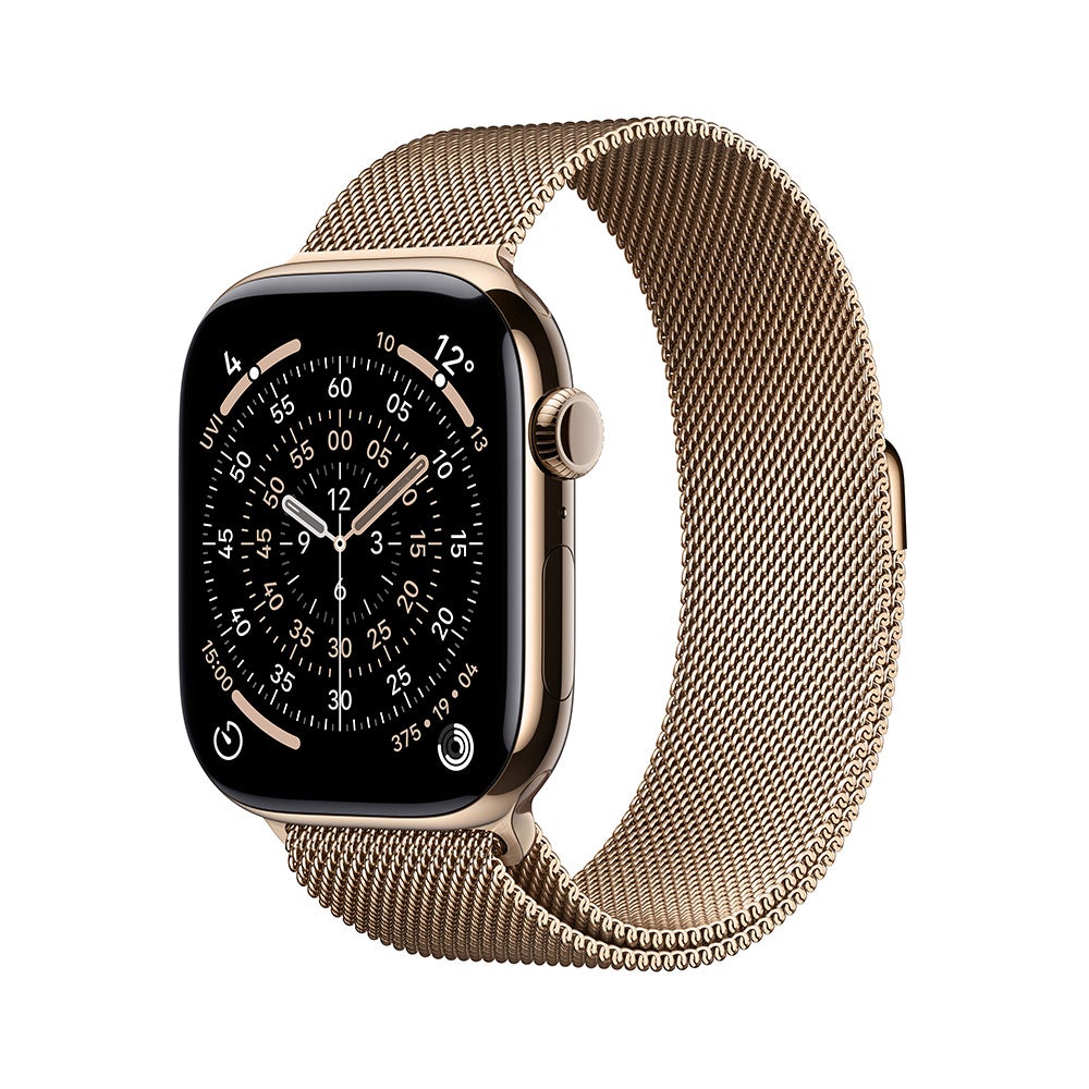 Apple Watch Series 11 GPS + Cellular 42mm Gold Titanium Case with Gold Milanese Loop (MF8Y4AF/A)