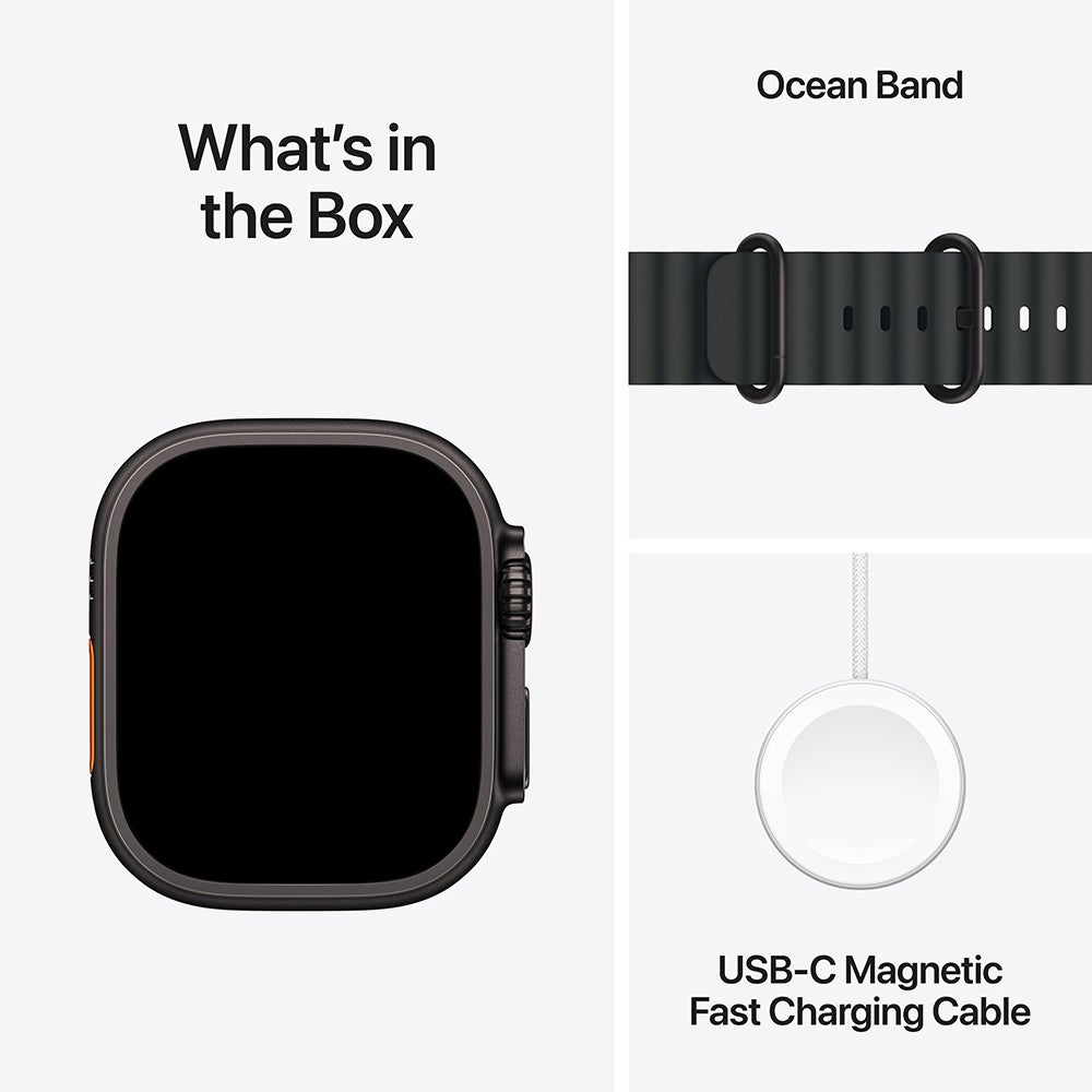 Apple Watch Ultra 3 GPS + Cellular 49mm Black Titanium Case with Black Ocean Band (MF0J4AF/A) - Image 7