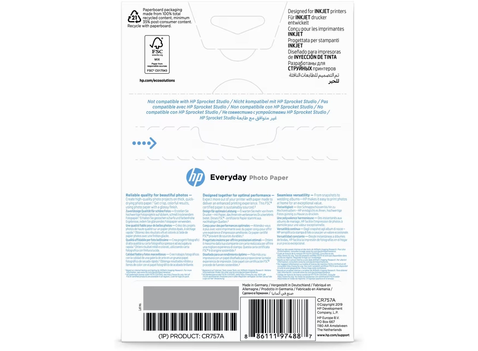 HP Everyday Photo Paper Glossy 10 x 15 cm 100 sheets - Image 4