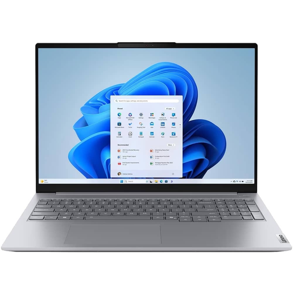 Lenovo ThinkBook 16 Gen 8 Intel Core 5-210H 16GB RAM 512GB SSD Shared Intel Graphics 16inch WUXGA Windows 11 Pro Business Laptop - Arctic Grey [TB16-21SH005KGR]