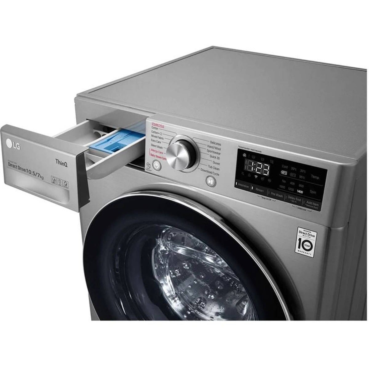 LG Vivace Washer Dryer Combo 10/7 kg - Silver (F4V5RGP2T) - Image 6