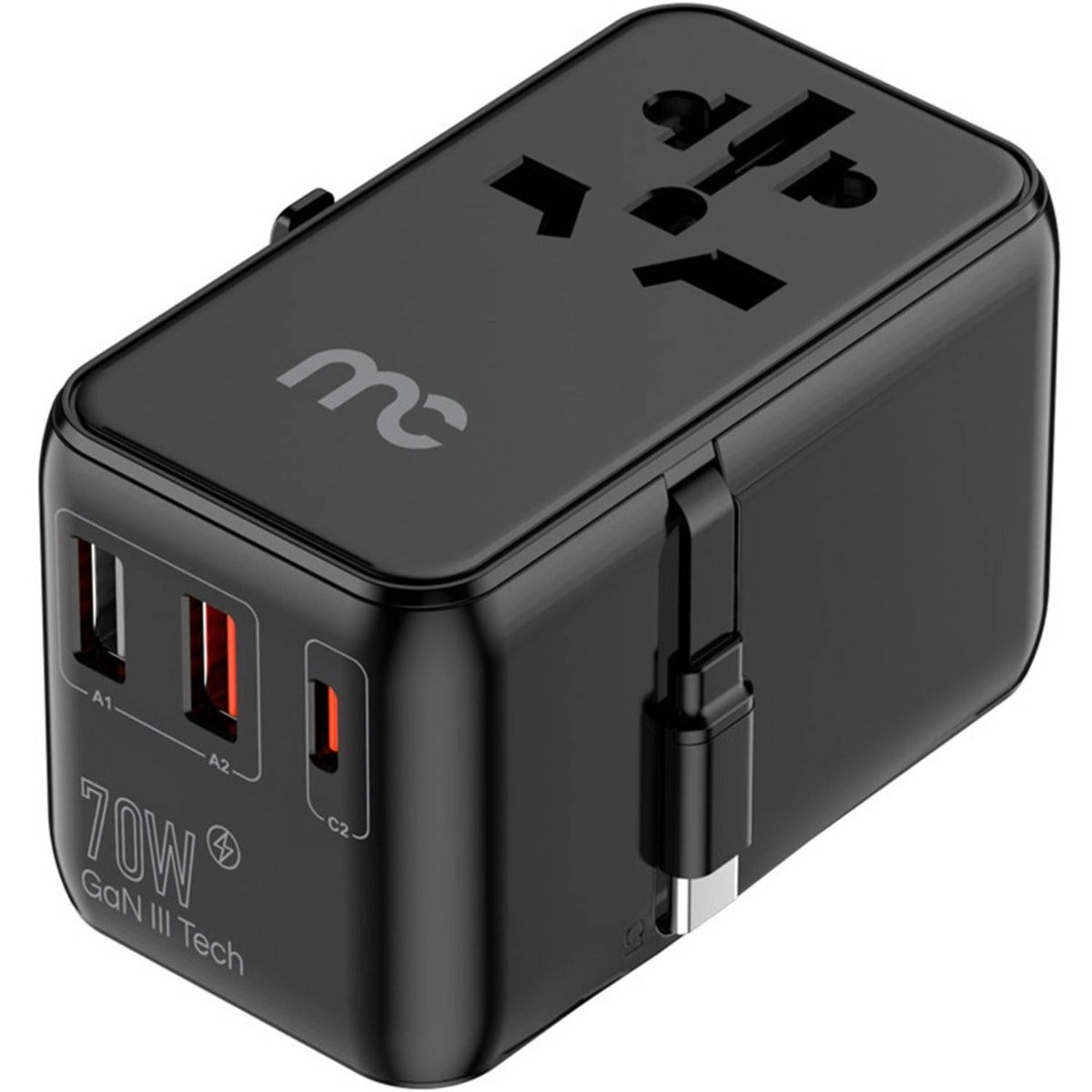 Mycandy ITC-D270 Travel Adapter 70W - Black (ACMYCNITCD270BLK)