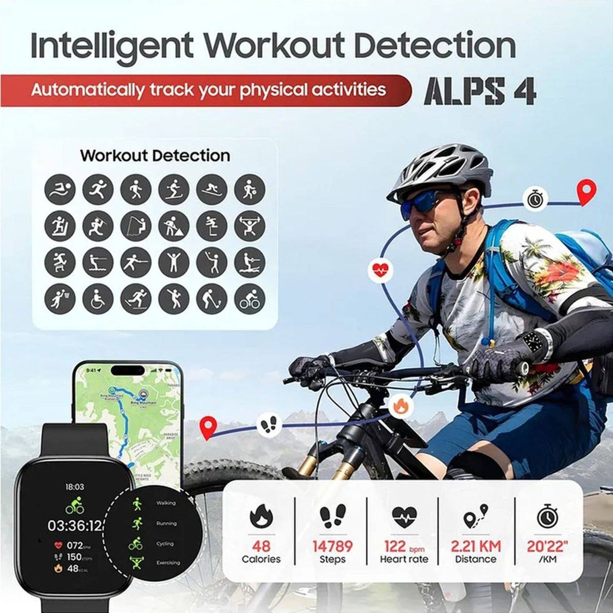 Swiss Military Alps 4 Smart Watch with Victor 5 Earbuds - Black (SM-BD-WCH-ALPS4-BLK-VICTOR5-BK) - Image 5