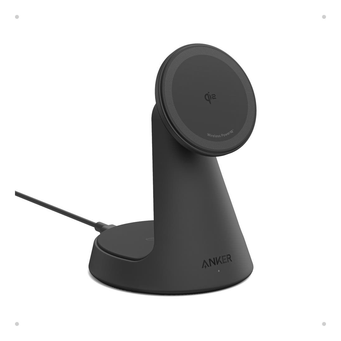 Anker Maggo Wireless Charger 2-In-1 Dock Stand - Black (ANK-A25M7H11)