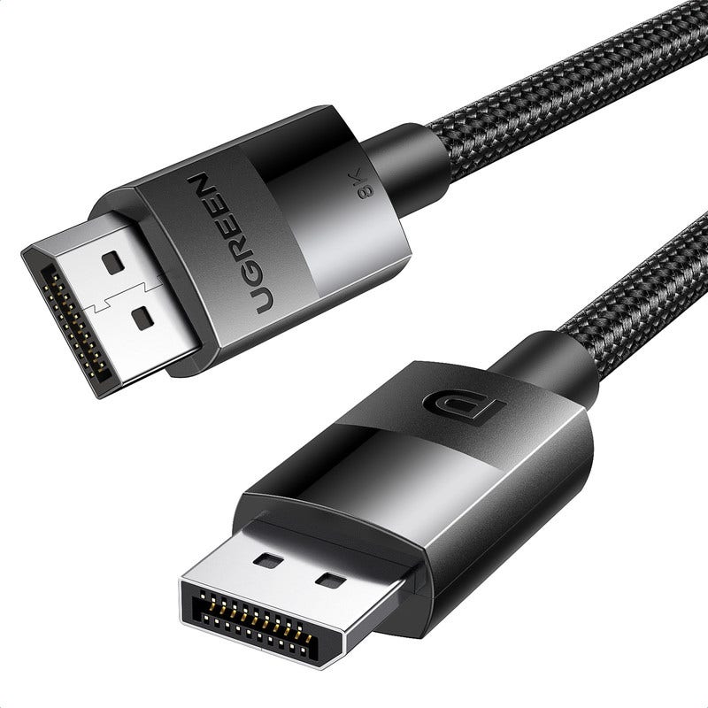 UGREEN DP114 DisplayPort 1.4 M/M Braided Cable 1m – Black (UGN-DP114-80390B-CON)