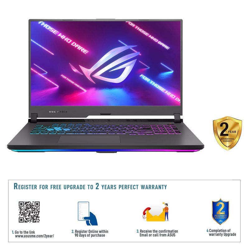 Asus G713IE-HX011W, AMD Ryzen 7 - 4800H, 16 GB RAM, 1 TB SSD, NVIDIA GeForce RTX 3050 Ti 4 GB Graphics, 17.3 Inch fhd Laptop, Eclipse Gray