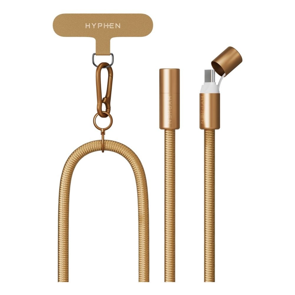 Hyphen Lanyard USB-C to USB-C 100W Fast Charging Cable 1.6M – Desert Titanium (HCB-LC16DT5098)