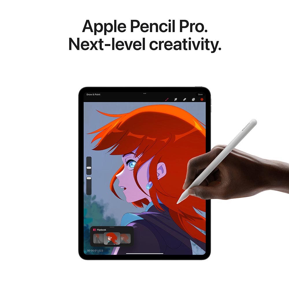 13-inch iPad Pro M4 Chip WiFi 256GB with Standard Glass - Space Black (MVX23AB/A) - Image 7