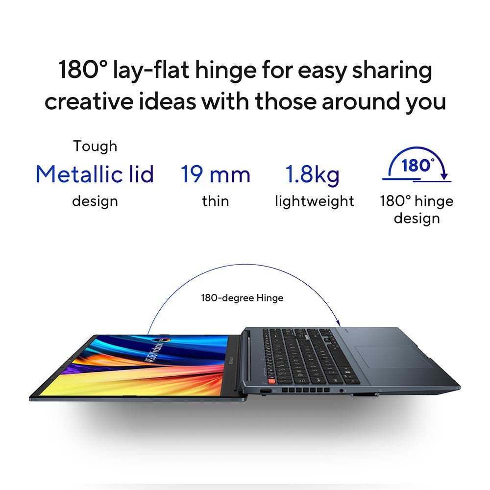 ASUS Intel Core i9-13900H 16GB 512GB NVIDIA GeForce RTX 4050 6GB Graphics 15.6" Ultrabook - Quiet Blue (K6502VU-OLEDI9B) - Image 3