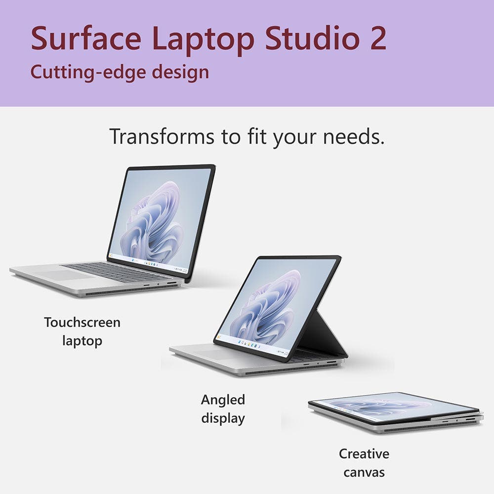 Microsoft Surface Studio 2 Intel Core i7-13700H 16GB RAM 512GB SSD Intel Iris Xe Graphics 14.4" Ultrabook - Platinum (ZRF-00013) - Image 8