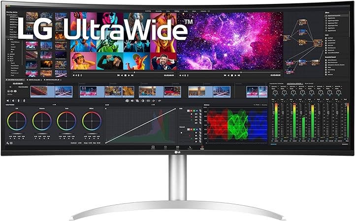 LG 40WP95C-W 40" 5K2K 5ms 75Hz Curve Ultrawide Monitor - Silver (LG-40WP95C-W)