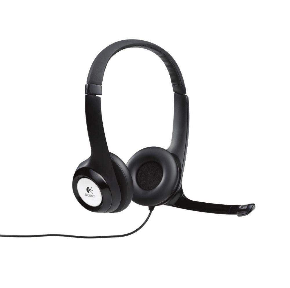 Logitech H390 Wired On-Ear Headphones - Black (981-000406)