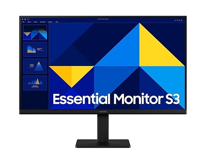 Samsung Essential Monitor S3 24" FHD IPS 5ms 100Hz Monitor - Black [SM-LS24D300GAMXUE]