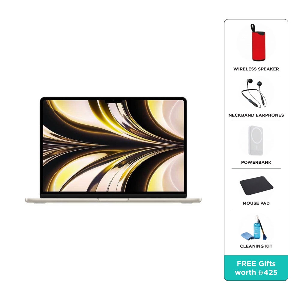 Apple Macbook Air 15-inch (2023), M2 Pro chip with 8 Core CPU 256GB 10 Core GPU Starlight English/Arabic Keyboard (MQKU3AB/A) - Image 2