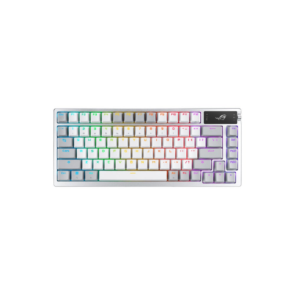 ASUS ROG Azoth TKL Gaming Custom Keyboard - NX mechanical switches - White (Arabic) [90MP031A-BKCA10]