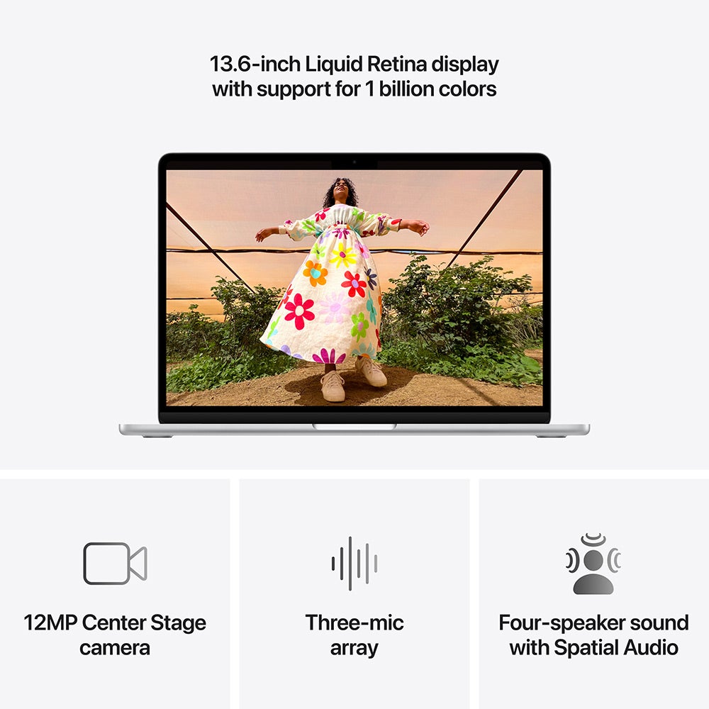 Apple MacBook Air (2026) 13-inch M5 chip with 10-core CPU and 10-core GPU, 16GB RAM, 1TB SSD English – Silver (MDH84ZS/A) - Image 5