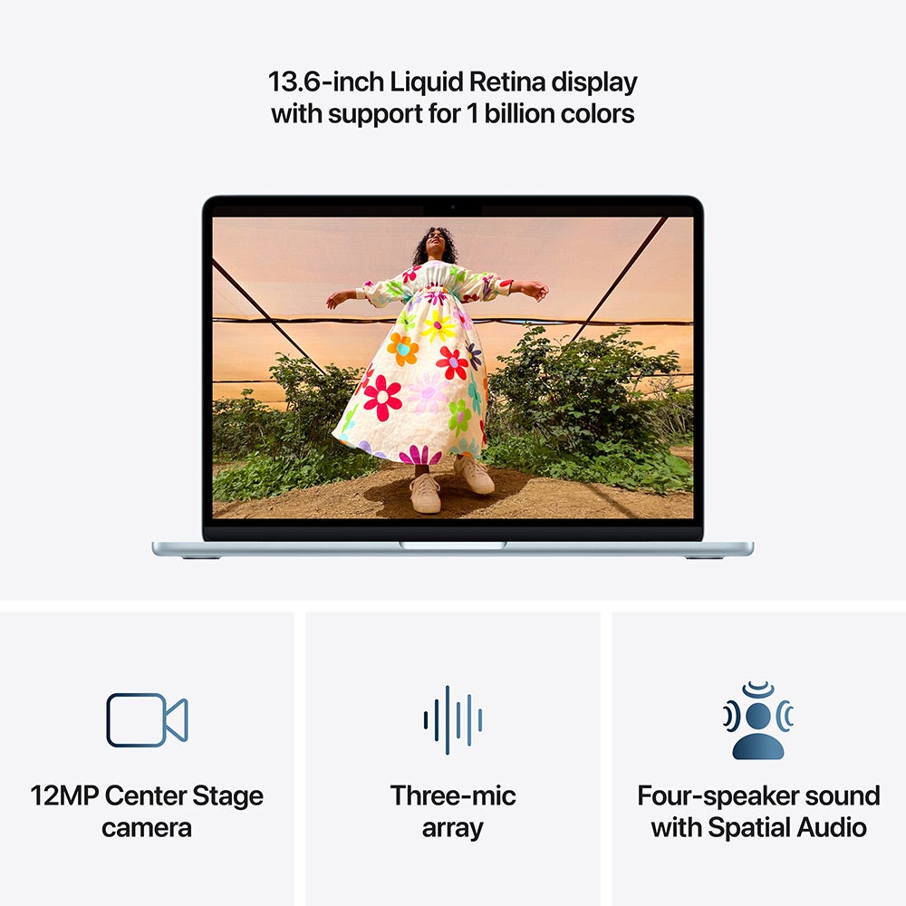 Apple MacBook Air (2026) 13-inch M5 chip with 10-core CPU and 10-core GPU, 16GB RAM, 1TB SSD English – Sky Blue (MDHJ4ZS/A) - Image 5
