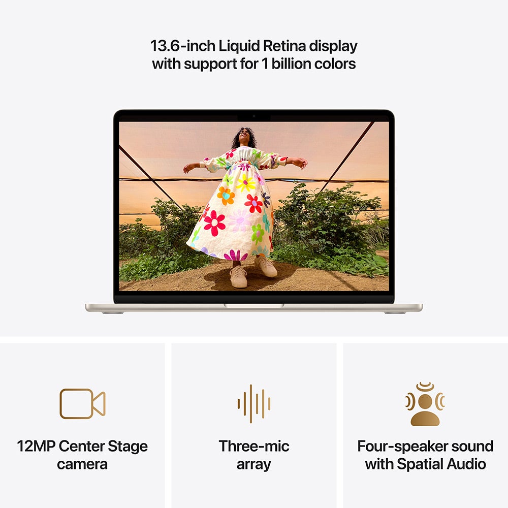 Apple MacBook Air (2026) 13-inch M5 chip with 10-core CPU and 10-core GPU, 16GB RAM, 1TB SSD English – Starlight (MDHC4ZS/A) - Image 5