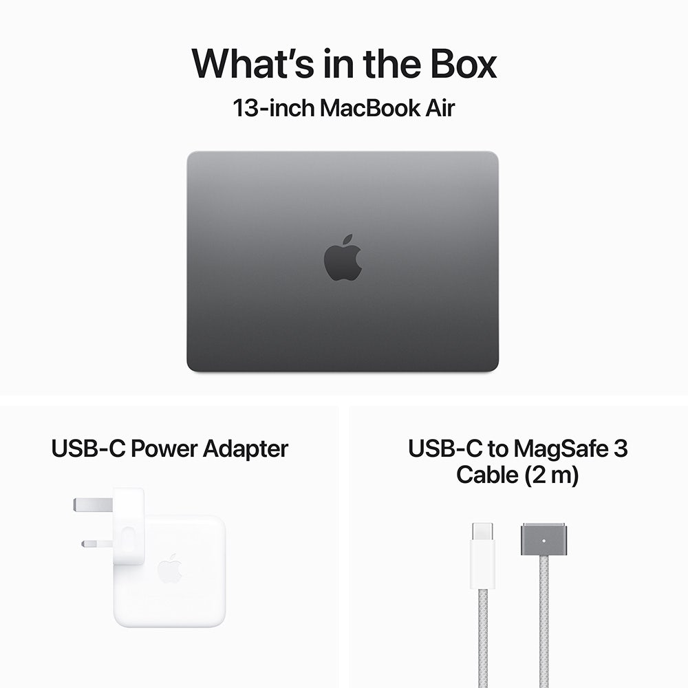 Apple MacBook Air 13", M3 chip with 8-core CPU and 10-core GPU, 8GB, 512GB SSD - Space Grey ,English - Image 8
