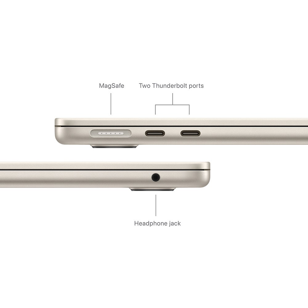 Apple 13-inch MacBook Air With Apple M3 chip with 8-core CPU and 8-core GPU, 16GB RAM 256GB SSD English - Starlight [MC8J4ZS/A] - Image 7