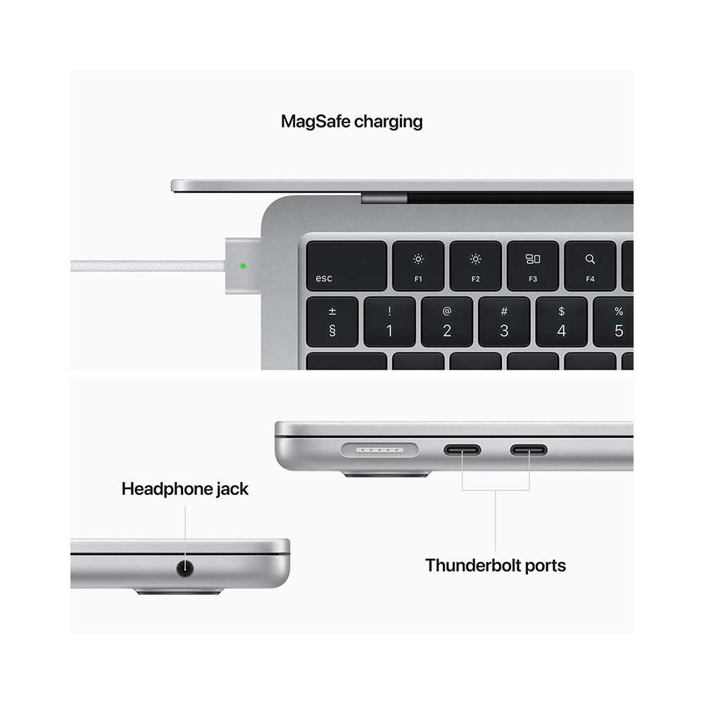 Apple MacBook Air 15-inch (2023), Apple M2 Chip / 8GB RAM / 256GB SSD / 8-core CPU / 10-core GPU / macOS Ventura / English Keyboard / Silver / Middle East Version, [] (MQKR3ZS/A) - Image 8