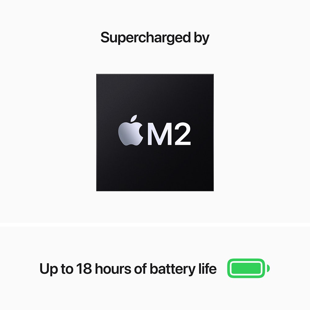 Apple 13-inch MacBook Air With Apple M2 chip with 8-core CPU and 8-core GPU, 16GB RAM 256GB SSD Arabic - Space Grey [MC7U4AB/A] - Image 3