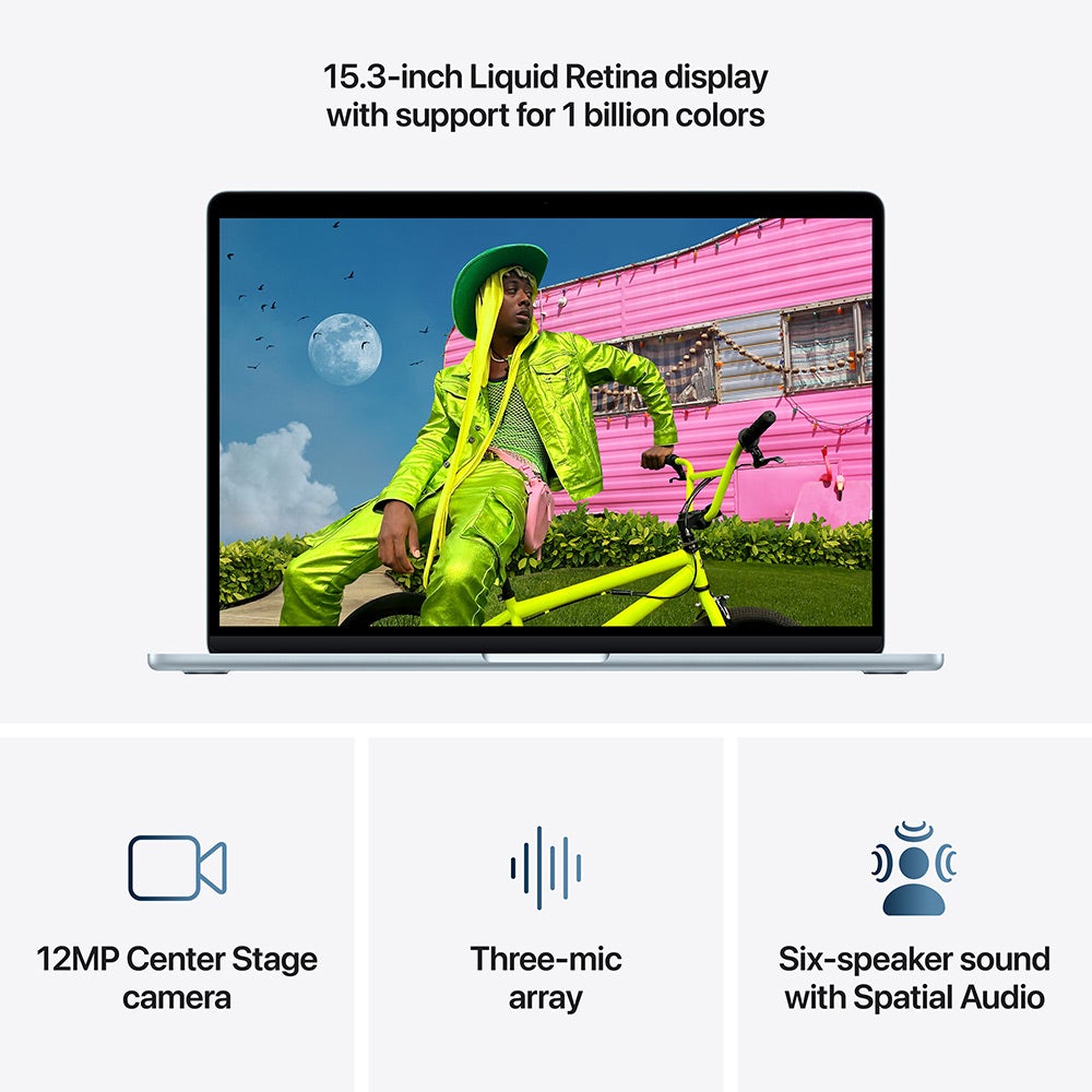 Apple MacBook Air (2026) 15-inch M5 chip with 10-core CPU and 10-core GPU, 16GB RAM, 1TB SSD English – Sky Blue (MDVT4ZS/A) - Image 5